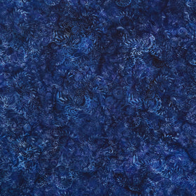 Paisley Pop Batiks - Floral Paisley Blue Marine Yardage