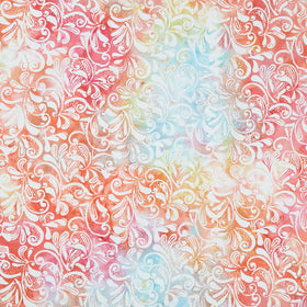 Paisley Pop Batiks - Large Paisley Swirl Jellybean Yardage