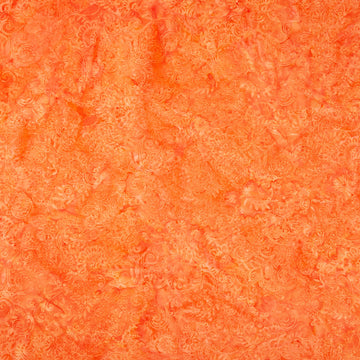 Paisley Pop Batiks - Floral Paisley Orange Tiger Yardage