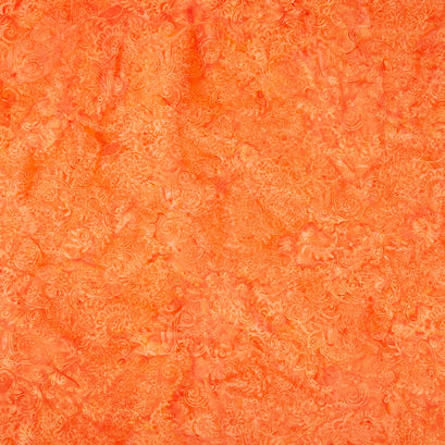 Paisley Pop Batiks - Floral Paisley Orange Tiger Yardage