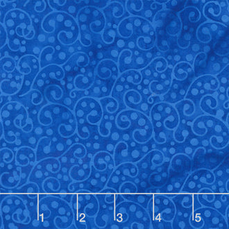 Paisley Pop Batiks - Dot Swirl Blue Harbor Yardage