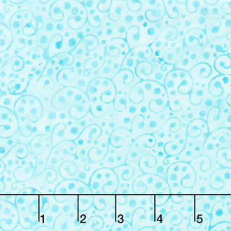Paisley Pop Batiks - Dot Swirl Teal Aqua Yardage