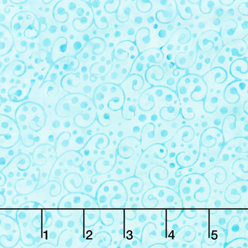 Paisley Pop Batiks - Dot Swirl Teal Aqua Yardage