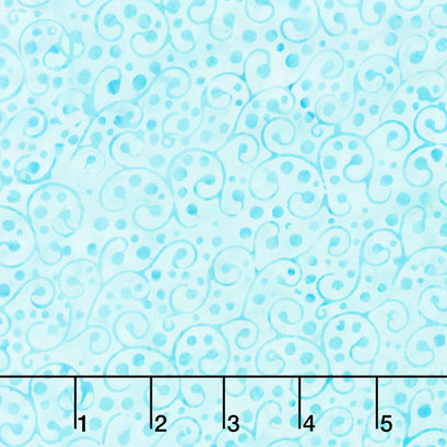 Paisley Pop Batiks - Dot Swirl Teal Aqua Yardage