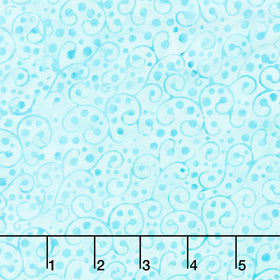 Paisley Pop Batiks - Dot Swirl Teal Aqua Yardage