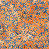 Starry Seas Batiks - Spiral Orange Cheddar Yardage