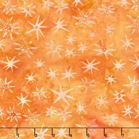 Starry Seas Batiks - Sea Stars Orange Cheddar Yardage