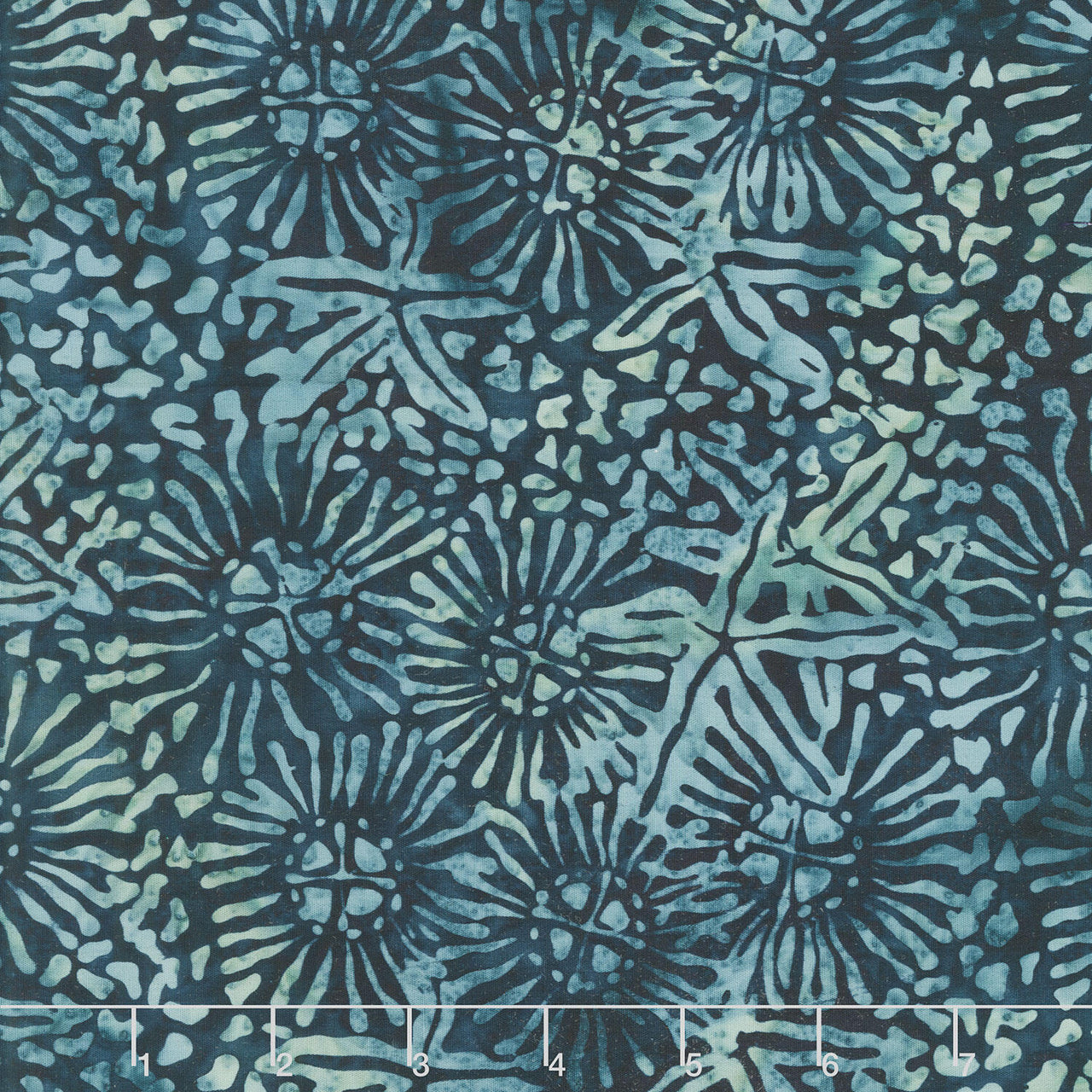 Starry Seas Batiks - Starfish Marine Blue Storm Yardage