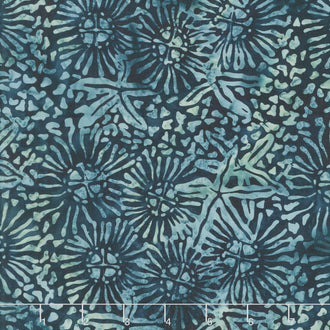 Starry Seas Batiks - Starfish Marine Blue Storm Yardage
