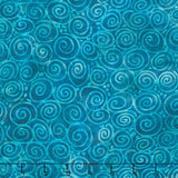 Starry Seas Batiks - Spiral Teal Yardage