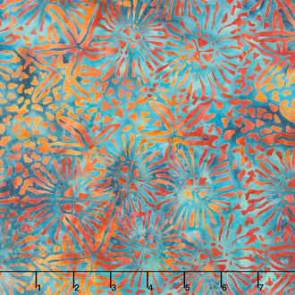 Starry Seas Batiks - Starfish Marine Teal Aruba Yardage
