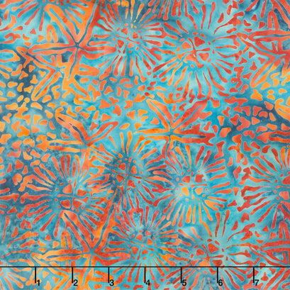 Starry Seas Batiks - Starfish Marine Teal Aruba Yardage