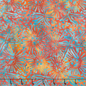 Starry Seas Batiks - Starfish Marine Orange Cheddar Yardage