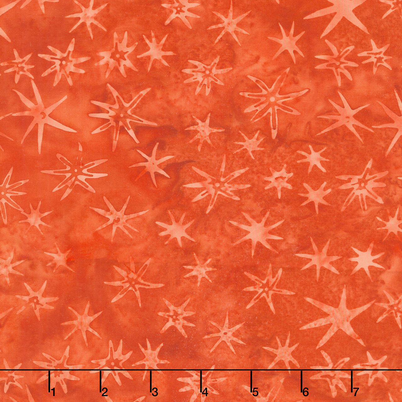 Starry Seas Batiks - Sea Stars Orange Flame Yardage