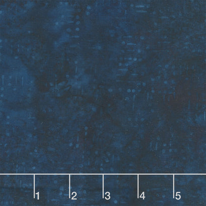 Missing You Batiks - Morse Code Words Blue Storm Yardage