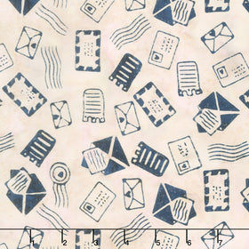 Missing You Batiks - Mail Neutral Chalk Yardage
