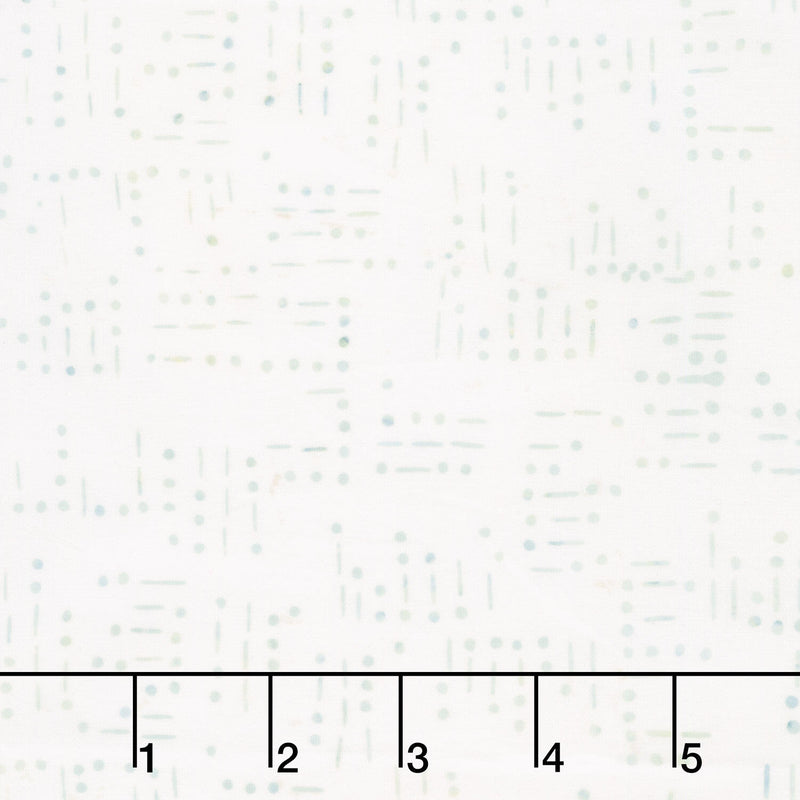 Missing You Batiks - Morse Code Words White Yardage