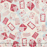 Missing You Batiks - Mail Multi White Blue Sky Yardage