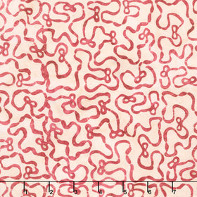 Missing You Batiks - Ribbon Meander with Bows Neutral Cream Yardage