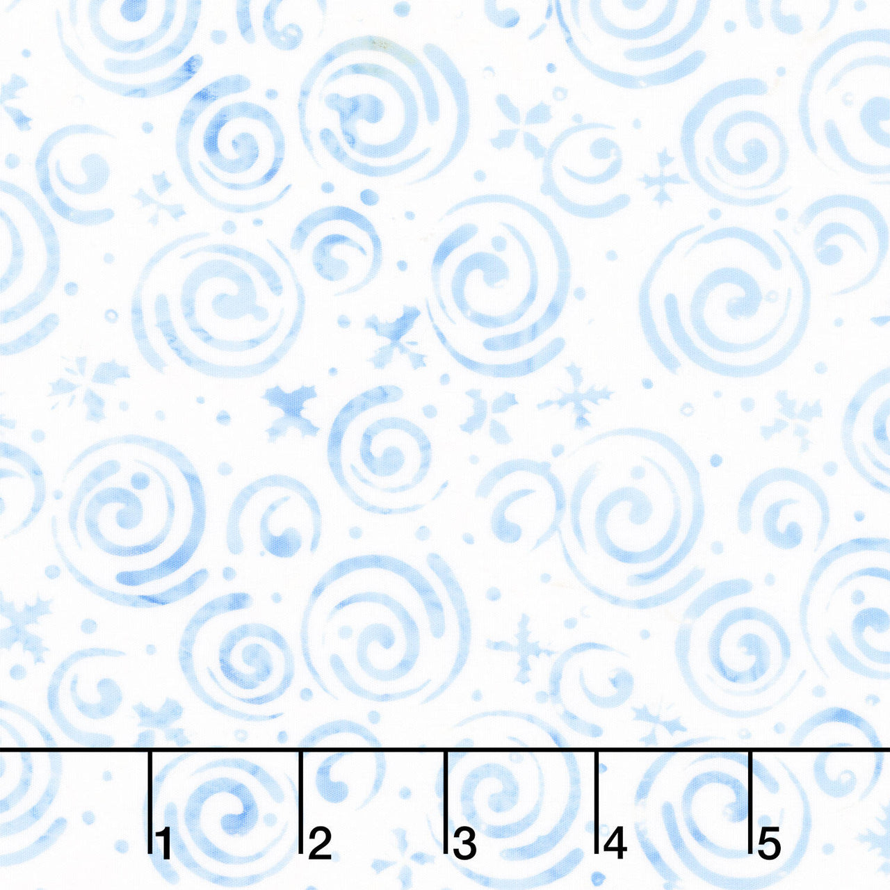 Frosted Wishes Batiks - Snowflakes and Swirls White Yardage