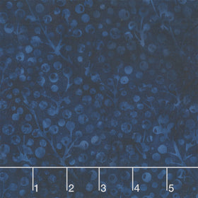 Frosted Wishes Batiks - Berries Blue Midnight Blue Yardage