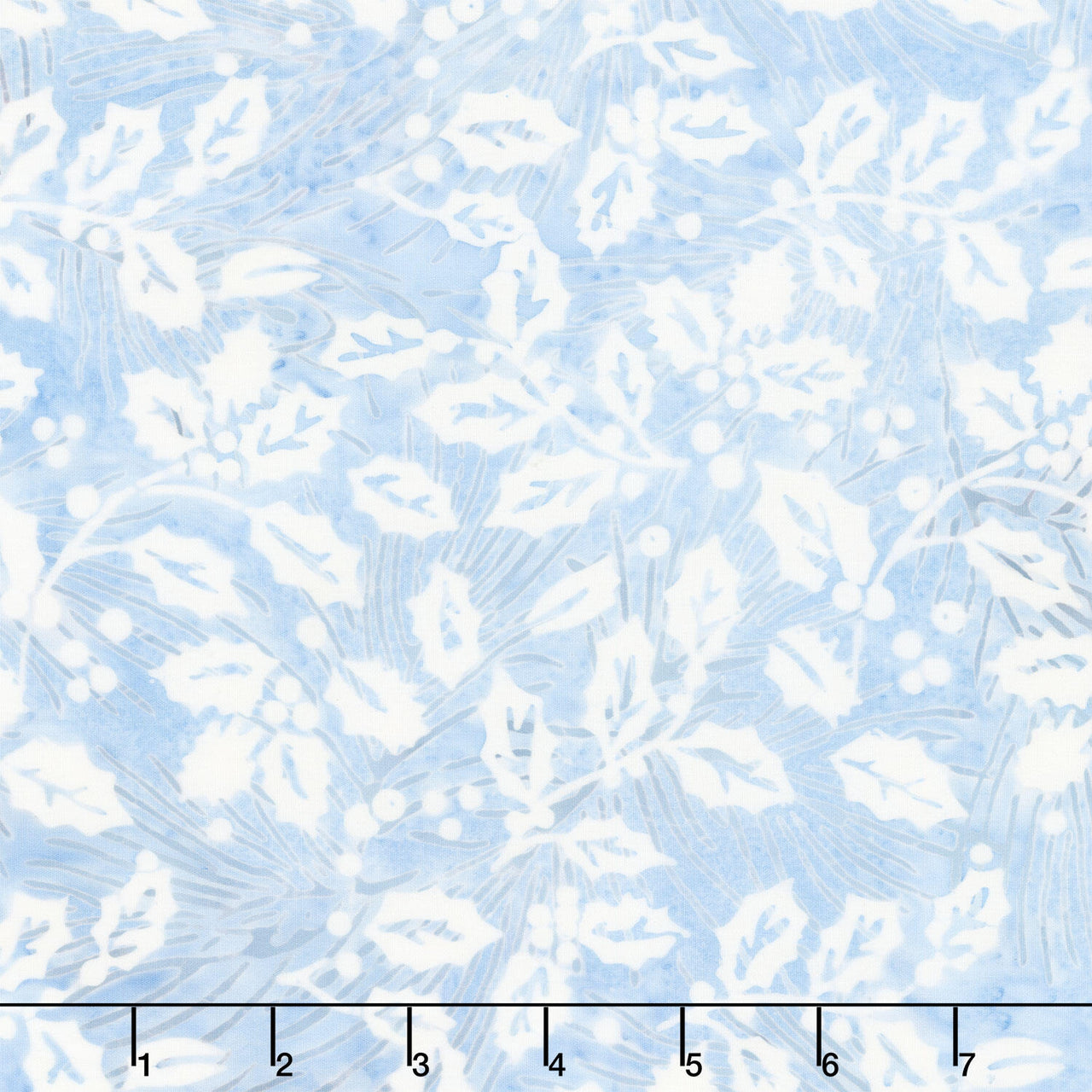 Frosted Wishes Batiks - Holly Blue Sky Yardage