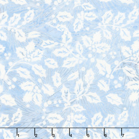 Frosted Wishes Batiks - Holly Blue Sky Yardage