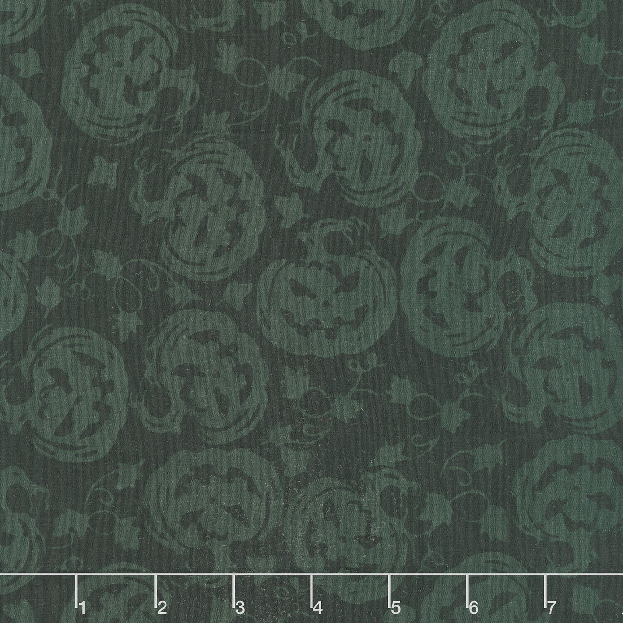 Boo Bash Batiks - Jack O Lantern Black Yardage