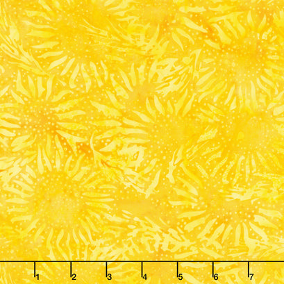 Autumn's Embrace Batiks - Large Wheat Sunflower Yellow Yardage