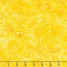 Autumn's Embrace Batiks - Large Wheat Sunflower Yellow Yardage