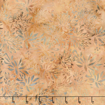 Autumn's Embrace Batiks - Leaves Brown Yardage