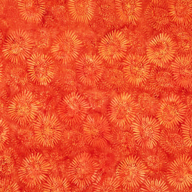 Autumn's Embrace Batiks - Zinna Orange Poppy Yardage