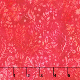 Posy Twist Batiks - Vines Leaves and Berries Pink Rosewood Yardage