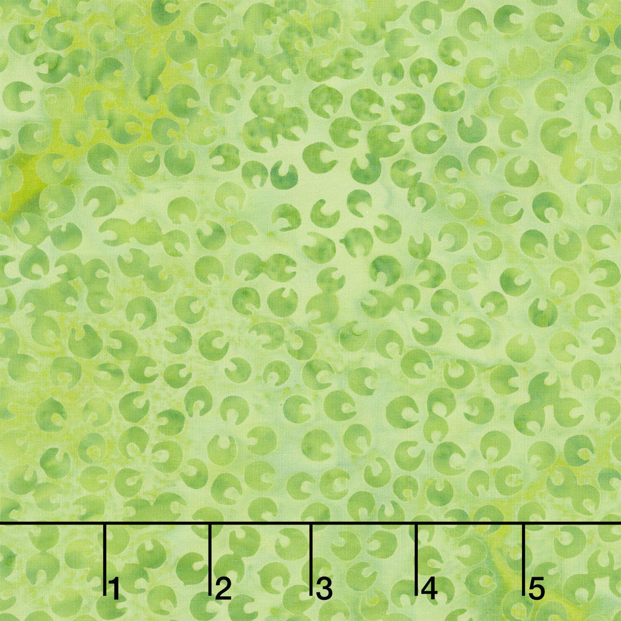 Posy Twist Batiks - Small Petals Green Lemon Lime Yardage