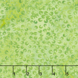 Posy Twist Batiks - Small Petals Green Lemon Lime Yardage