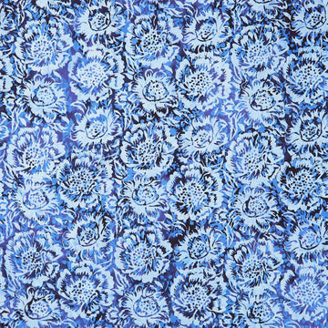 Countryside Charm Batiks - Large Floral Blue Ocean Yardage