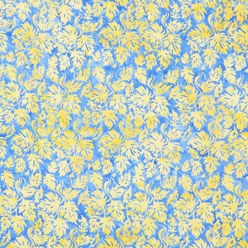 Countryside Charm Batiks - Condensed Leaves Blue Powder Blue Yardage
