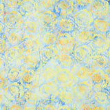 Countryside Charm Batiks - Large Floral Blue Sky Yardage