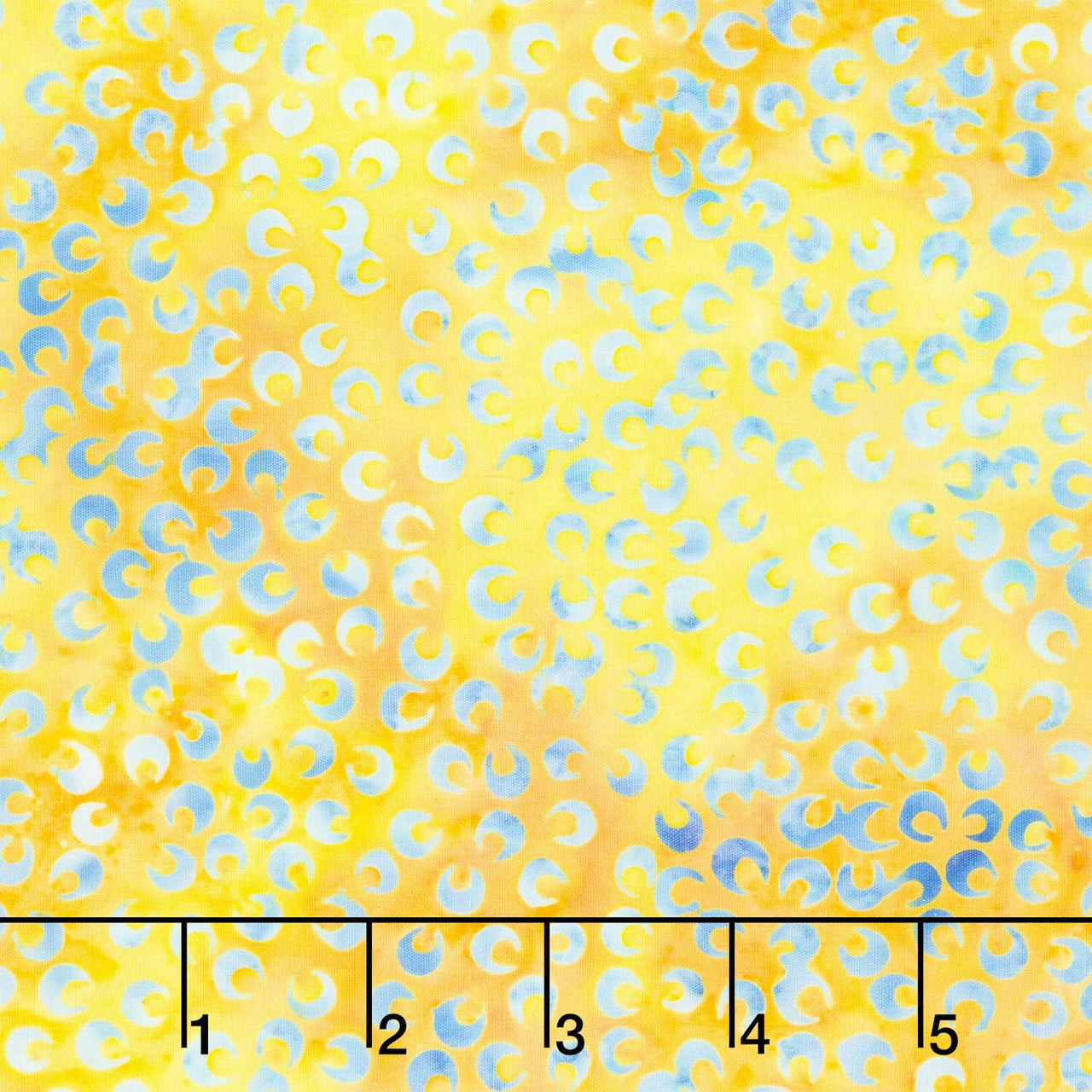 Countryside Charm Batiks - Small Petals Yellow Bumblebee Yardage