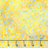 Countryside Charm Batiks - Small Petals Yellow Bumblebee Yardage