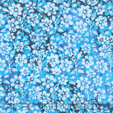 Countryside Charm Batiks - Small Flowers and Leaves Blue Storm Yardage