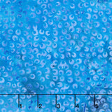 Countryside Charm Batiks - Small Petals Multi Navy Turquoise Yardage