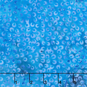 Countryside Charm Batiks - Small Petals Multi Navy Turquoise Yardage