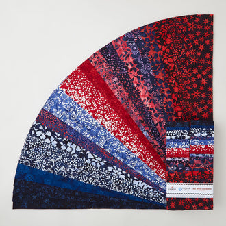 Red, White and Blooms Batiks Favorites Strips
