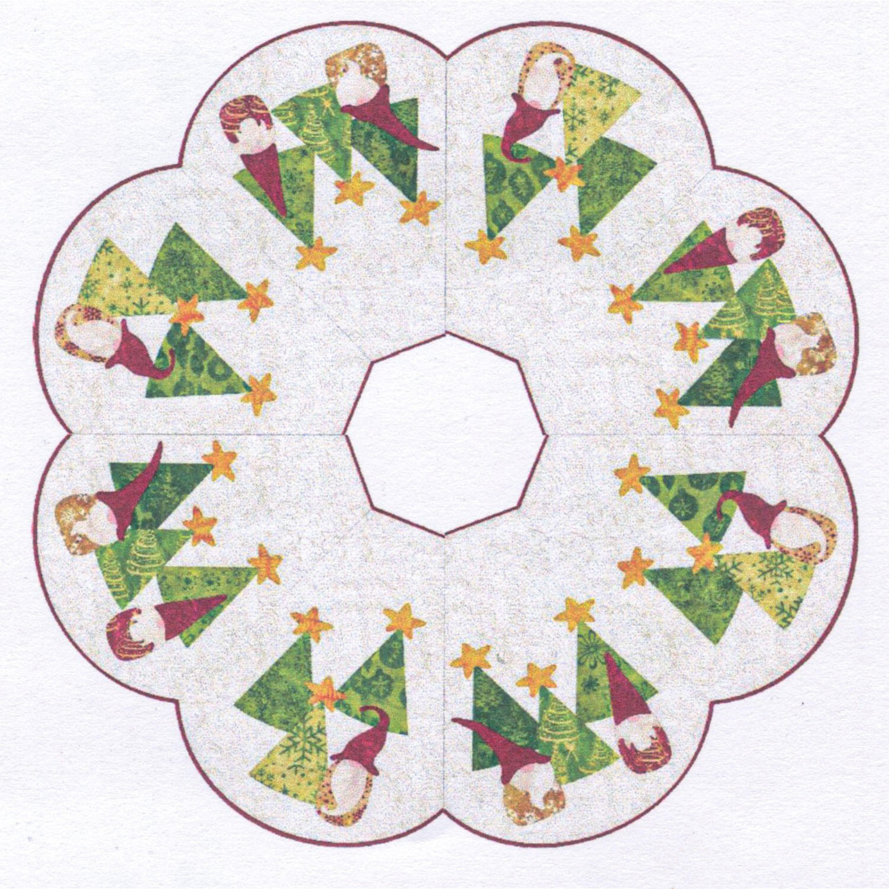 Gnomes Go 'Round Tree Skirt Kit