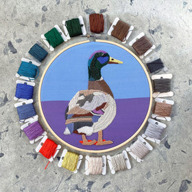 Mallard Duck Embroidery and Beadwork Kit
