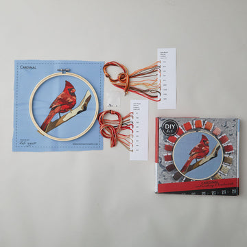 Cardinal Embroidery and Beadwork Kit