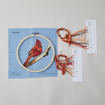 Cardinal Embroidery and Beadwork Kit