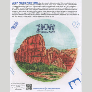 Zion National Park Embroidery Kit
