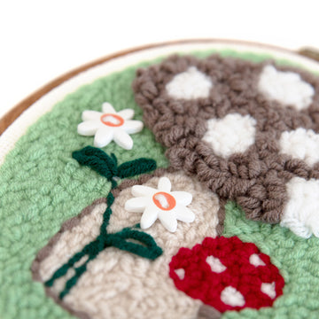 Mushroom Meadow Punch Needle Hoop Kit